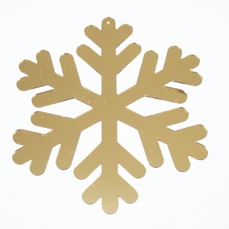 Fiocco di neve in plexiglass oro 